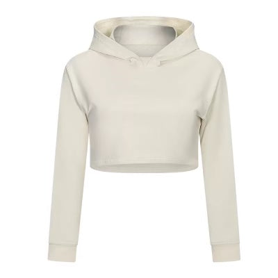 bGalvanized Cropped Hoodie