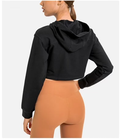 bGalvanized Cropped Hoodie