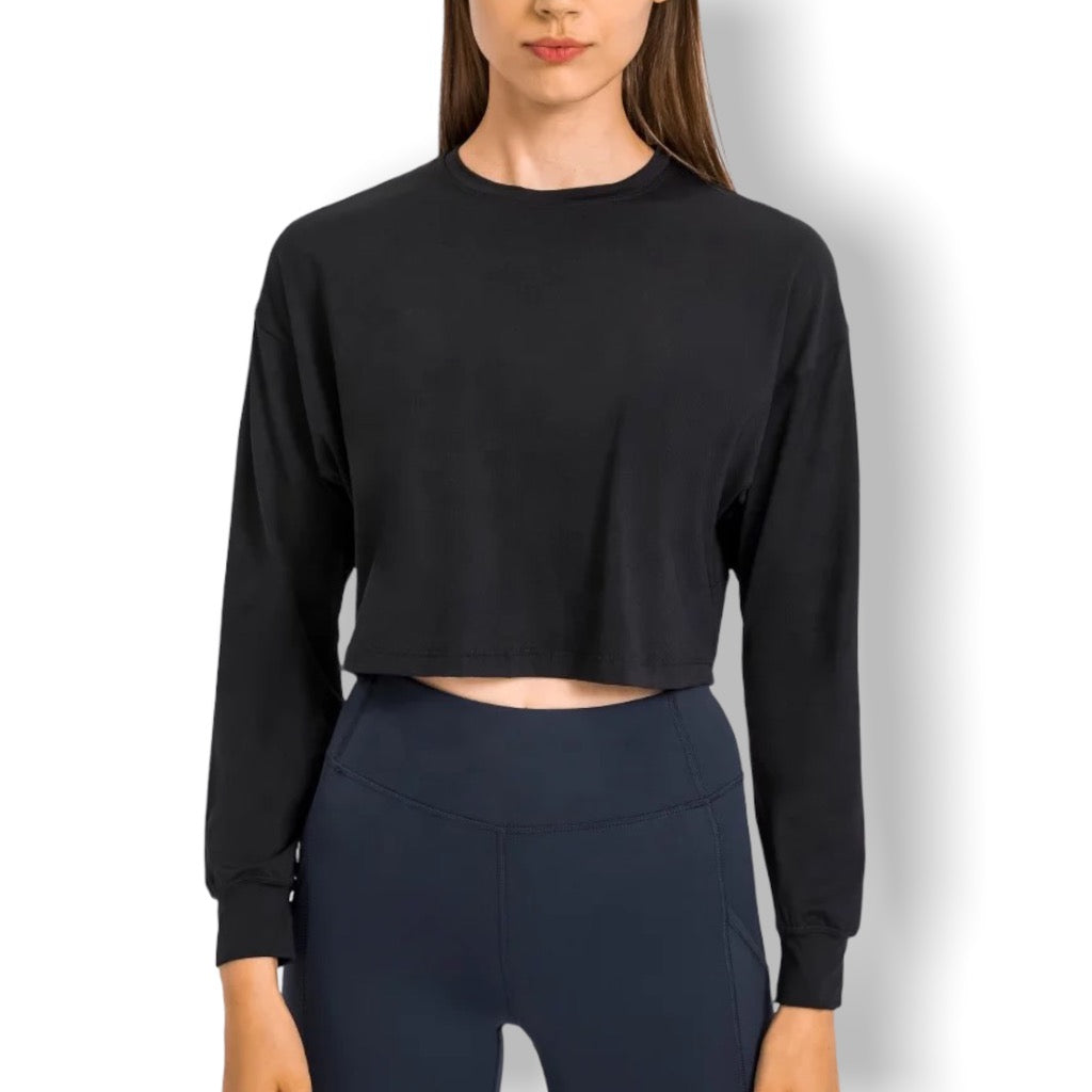 On The Go Cropped Long Sleeve
