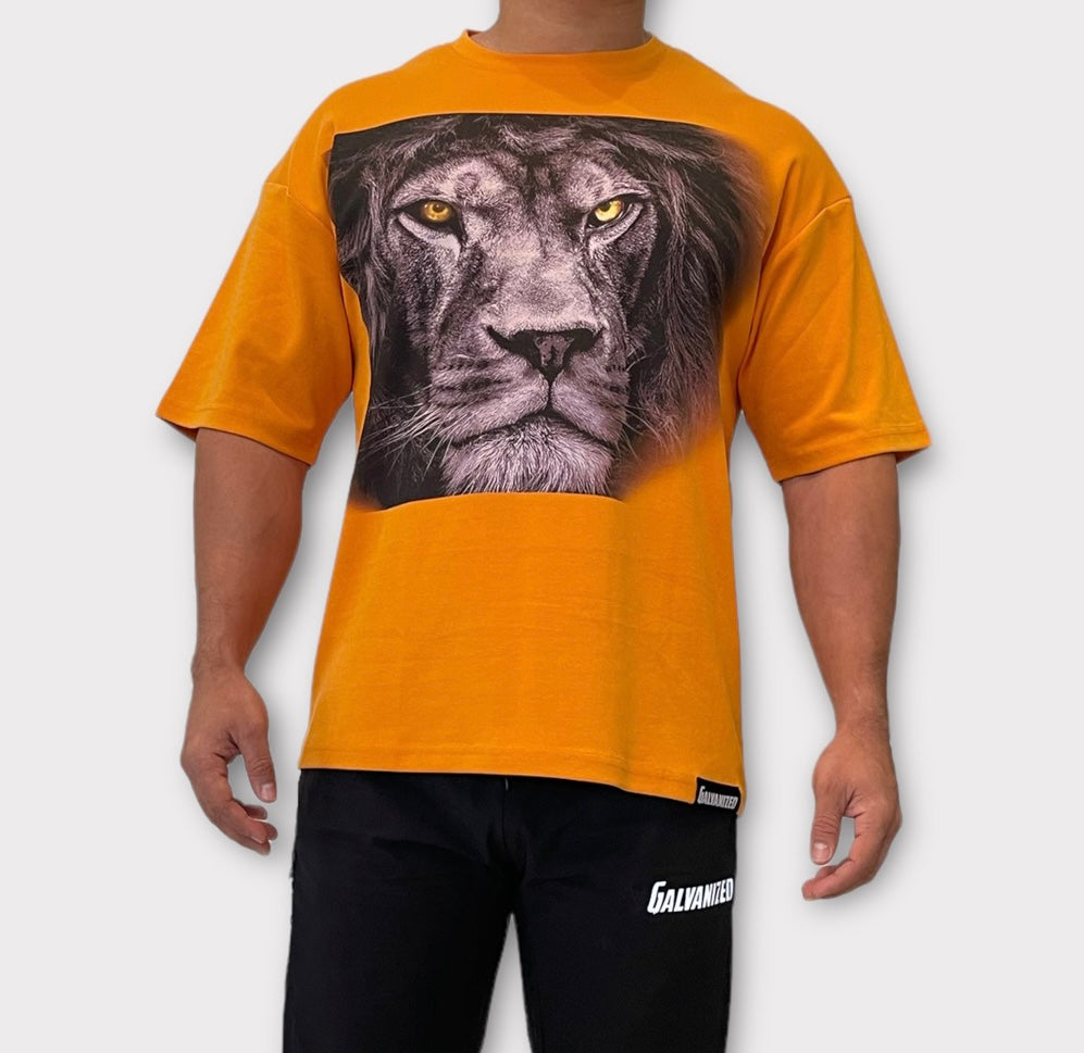Orange Lion Oversized Tee