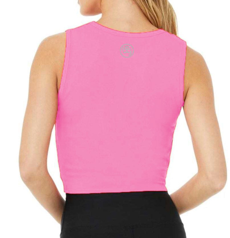 Twist Front Sleeveless Crop Top