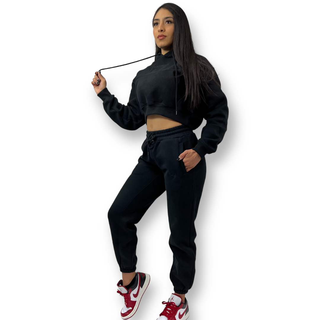 bGalvanized Cropped Jogger Set